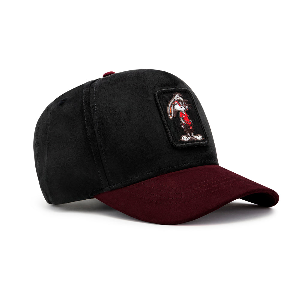 Bugs Bunny Edition Black & Maroon Suede Cap
