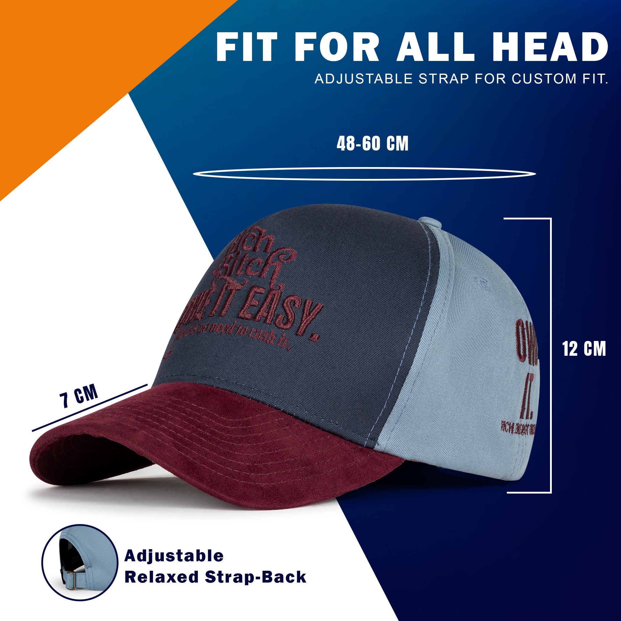 TAKE IT EASY EMBROIDERED CAP