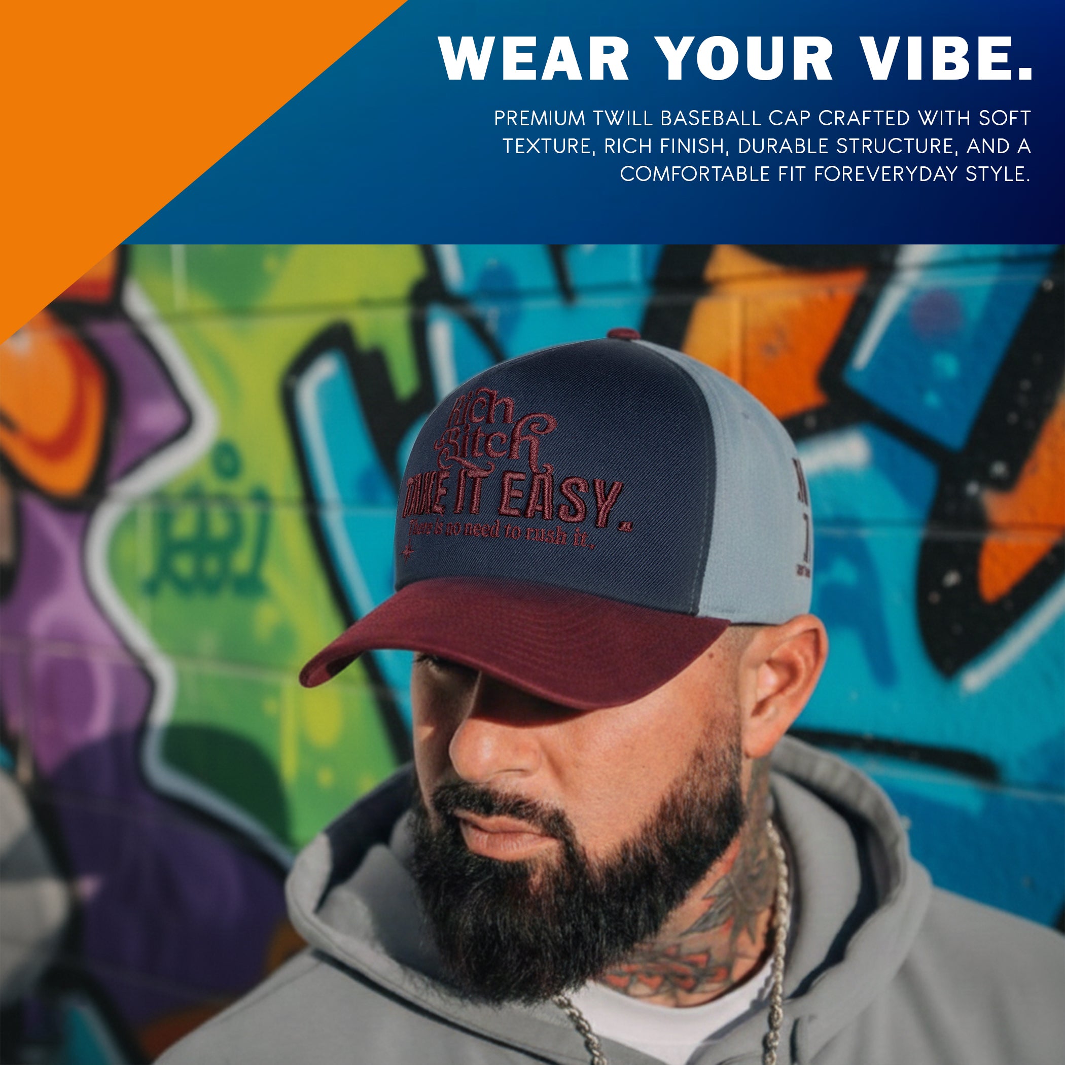 TAKE IT EASY EMBROIDERED CAP